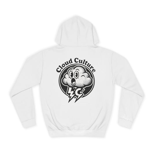 Cloud Culture Hoodie — Vintage Cloud Mascot Pullover with 'Cloud Culture' Back Logo