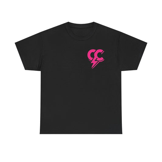 Cloud Culture Graphic Tee — Pink Lightning Cloud Logo T-Shirt