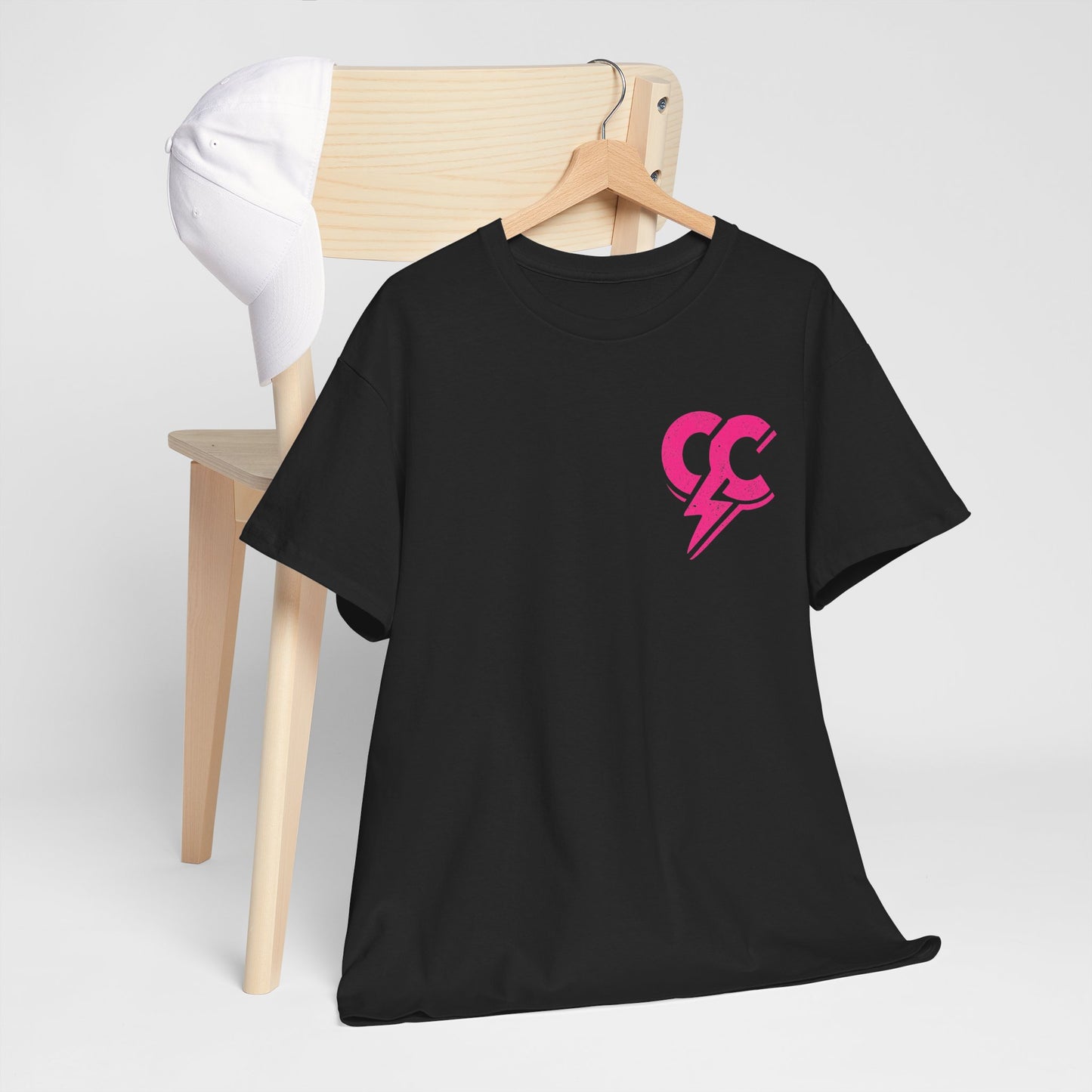 Cloud Culture Graphic Tee — Pink Lightning Cloud Logo T-Shirt