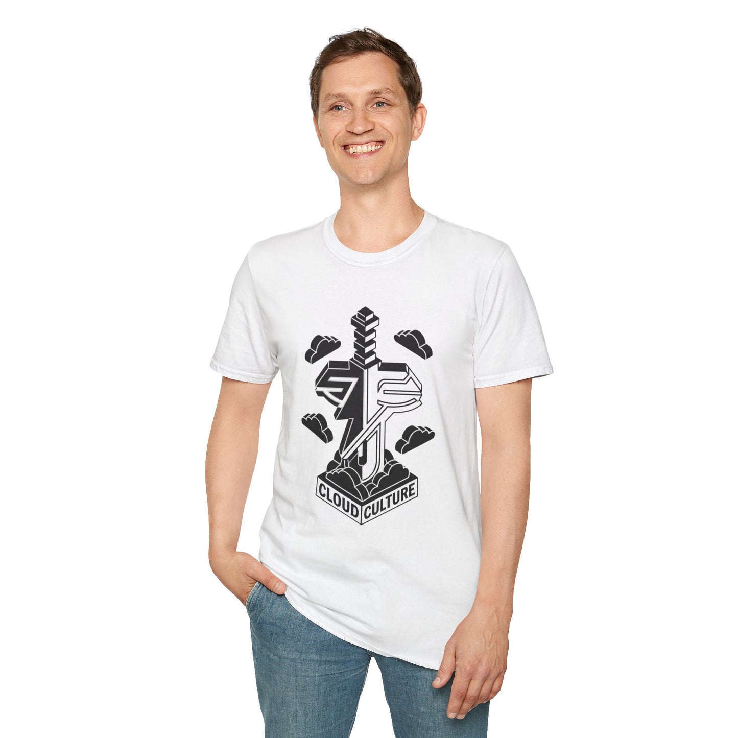 Fear Not T-Shirt — Cloud Culture Sword Logo Christian Graphic Tee (Isaiah 41:10)
