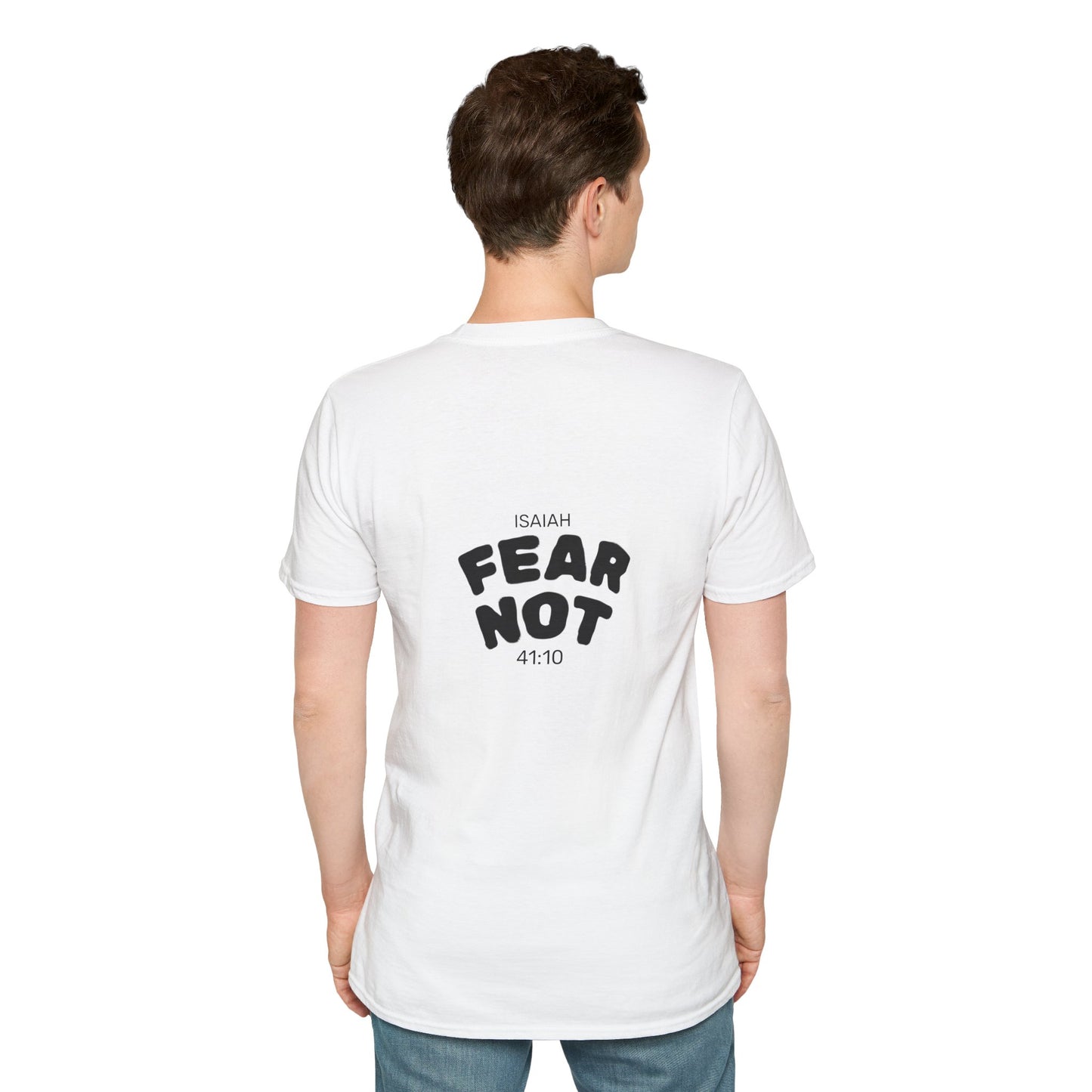 Fear Not T-Shirt — Cloud Culture Sword Logo Christian Graphic Tee (Isaiah 41:10)