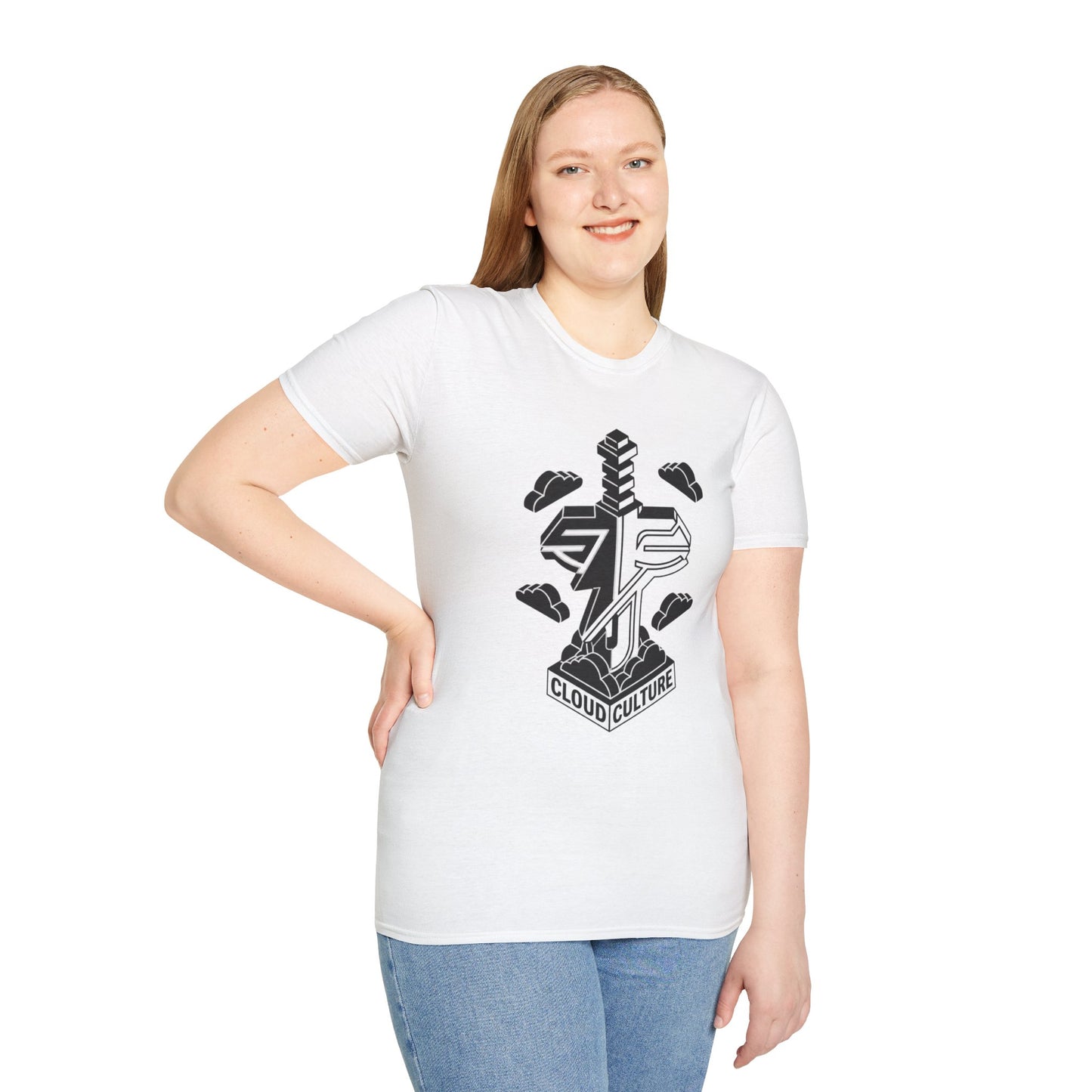 Fear Not T-Shirt — Cloud Culture Sword Logo Christian Graphic Tee (Isaiah 41:10)