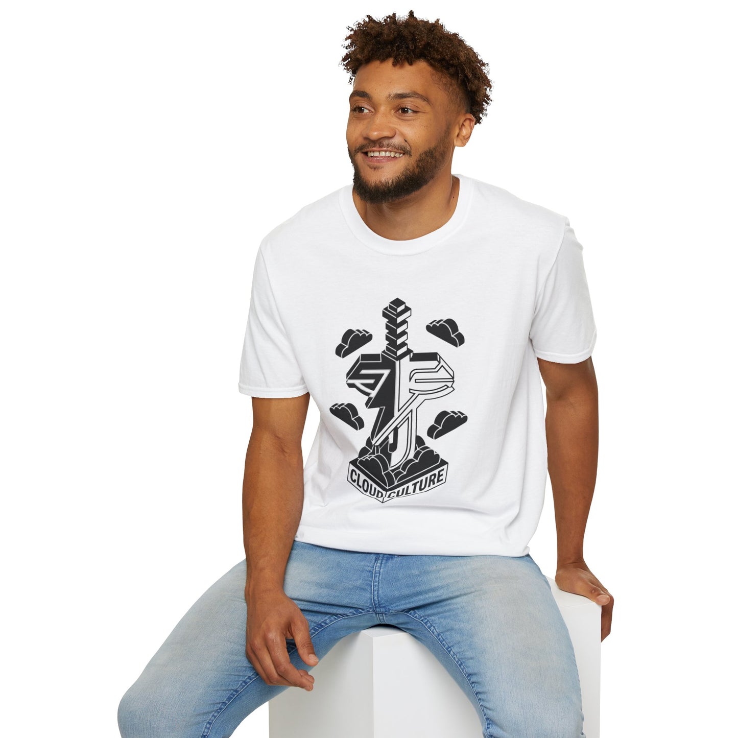 Fear Not T-Shirt — Cloud Culture Sword Logo Christian Graphic Tee (Isaiah 41:10)