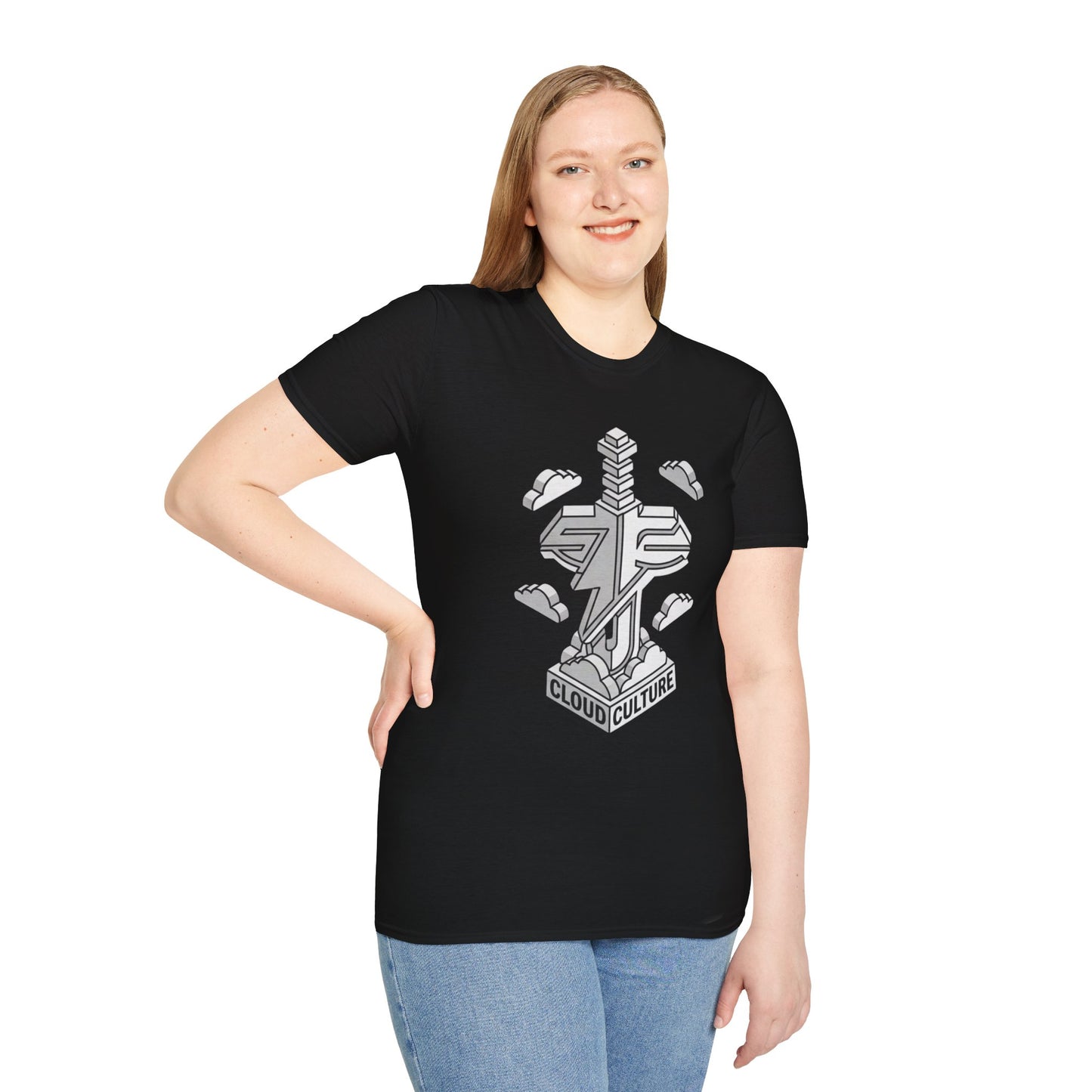Fear Not T-Shirt — Cloud Culture Sword Logo Christian Graphic Tee (Isaiah 41:10)