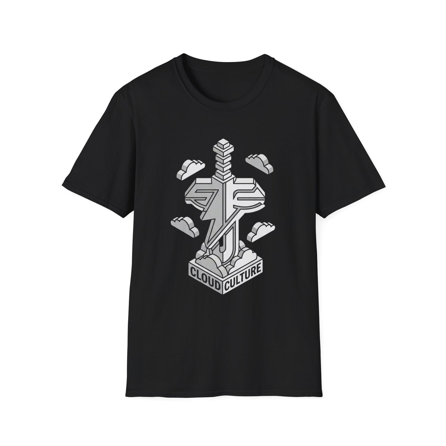 Fear Not T-Shirt — Cloud Culture Sword Logo Christian Graphic Tee (Isaiah 41:10)