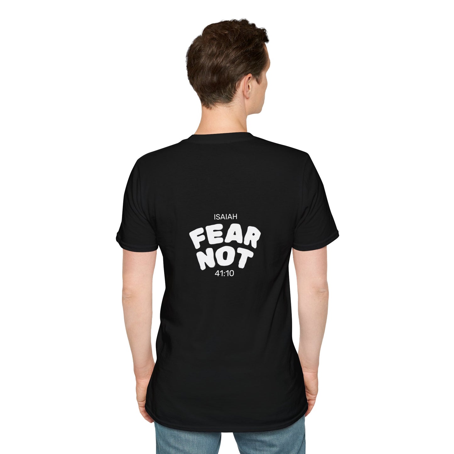 Fear Not T-Shirt — Cloud Culture Sword Logo Christian Graphic Tee (Isaiah 41:10)