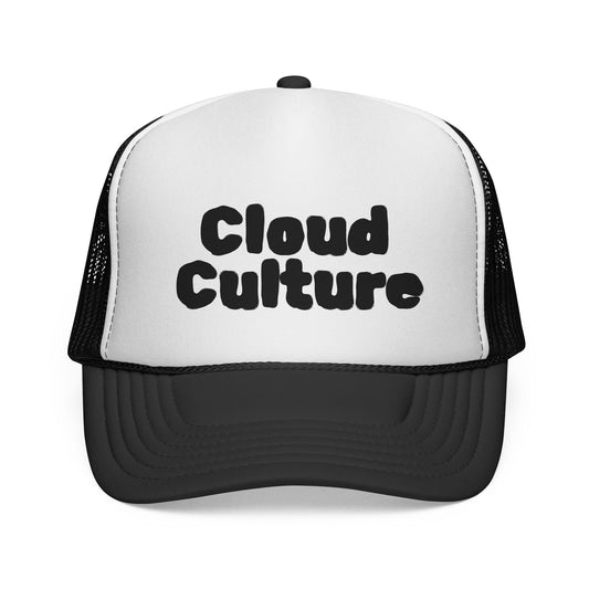 Cloud Culture Trucker Cap - Retro Bubble Logo Mesh Hat