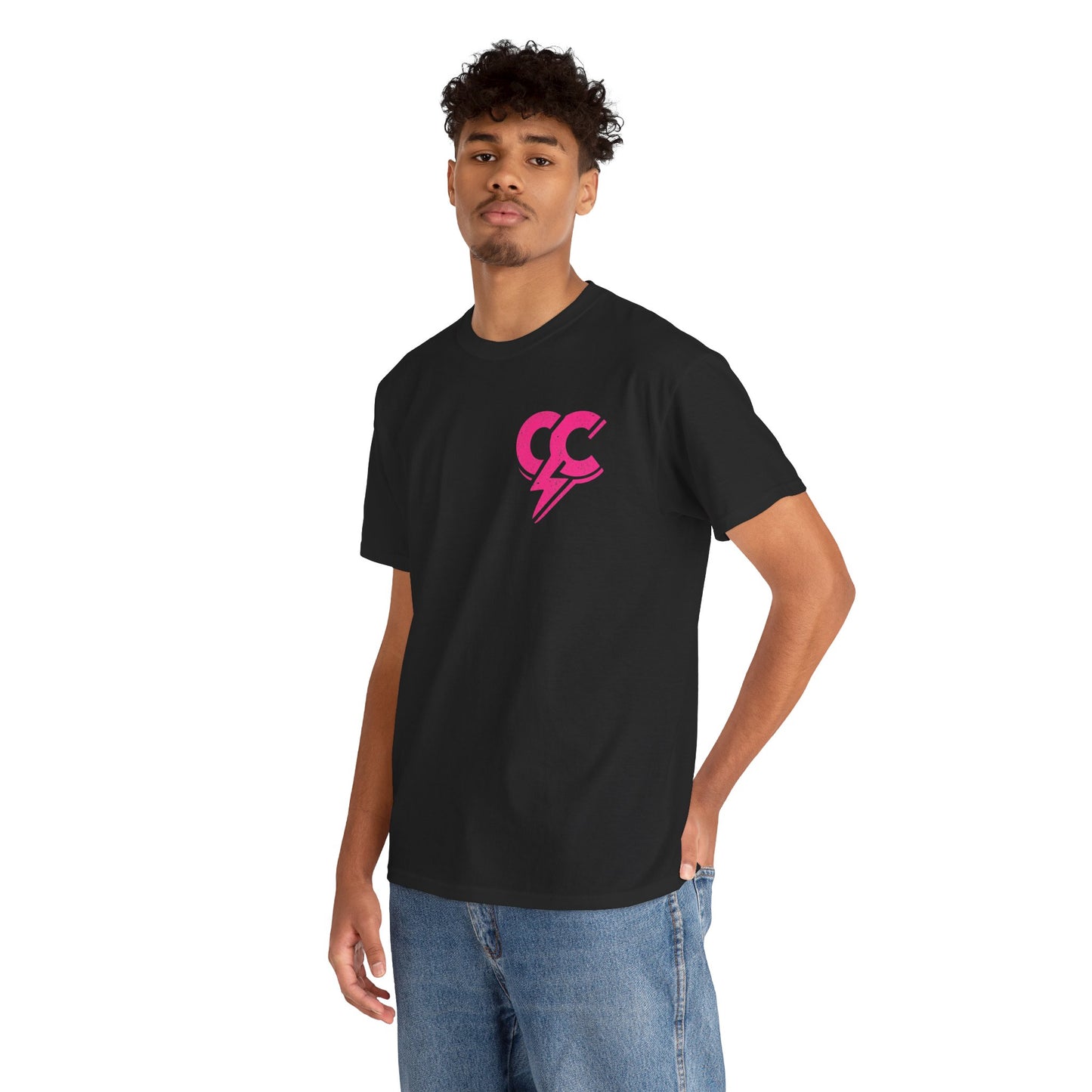 Cloud Culture Graphic Tee — Pink Lightning Cloud Logo T-Shirt