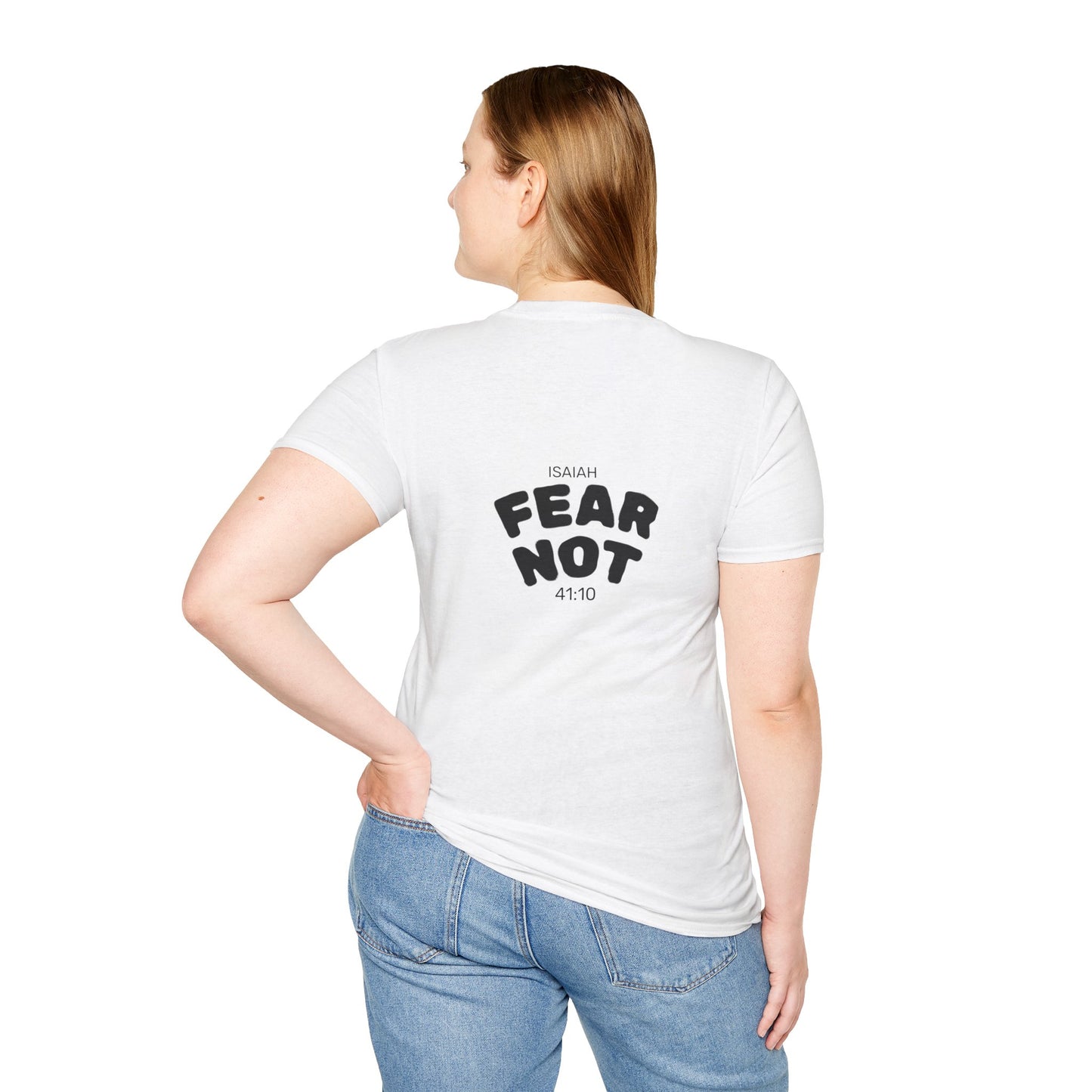 Fear Not T-Shirt — Cloud Culture Sword Logo Christian Graphic Tee (Isaiah 41:10)