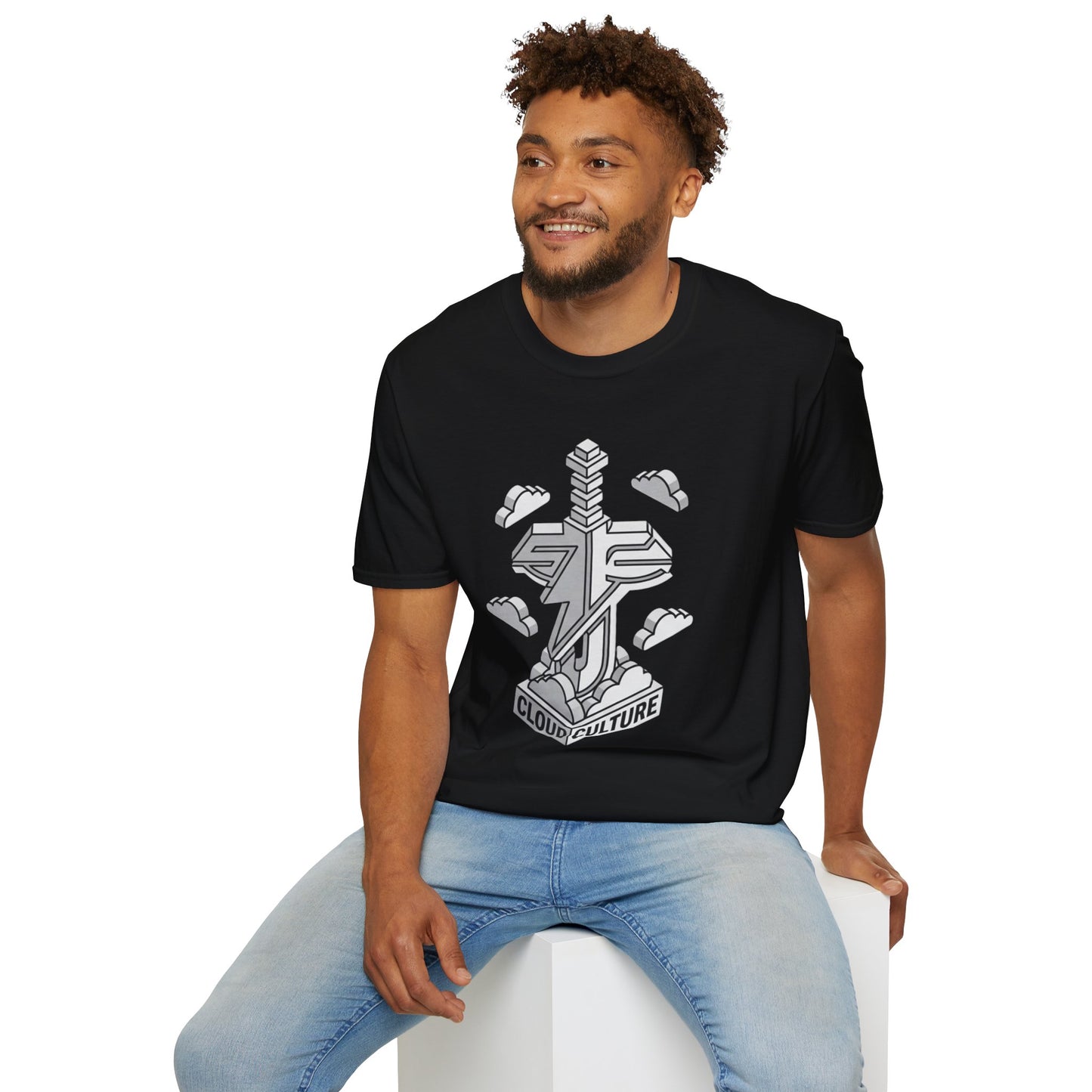 Fear Not T-Shirt — Cloud Culture Sword Logo Christian Graphic Tee (Isaiah 41:10)
