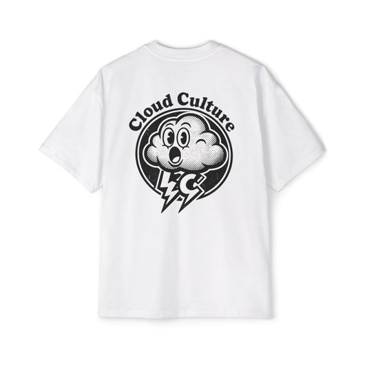 Cloud Culture Graphic Tee — Men's Oversized Lightning Cloud T-Shirt